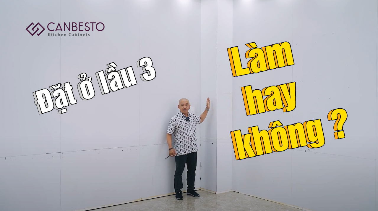 Bếp dài 14 mét được đặt ở đâu trong nhà ?